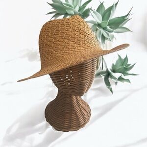 No Brand Stylish Tan Raffia Straw Hat
